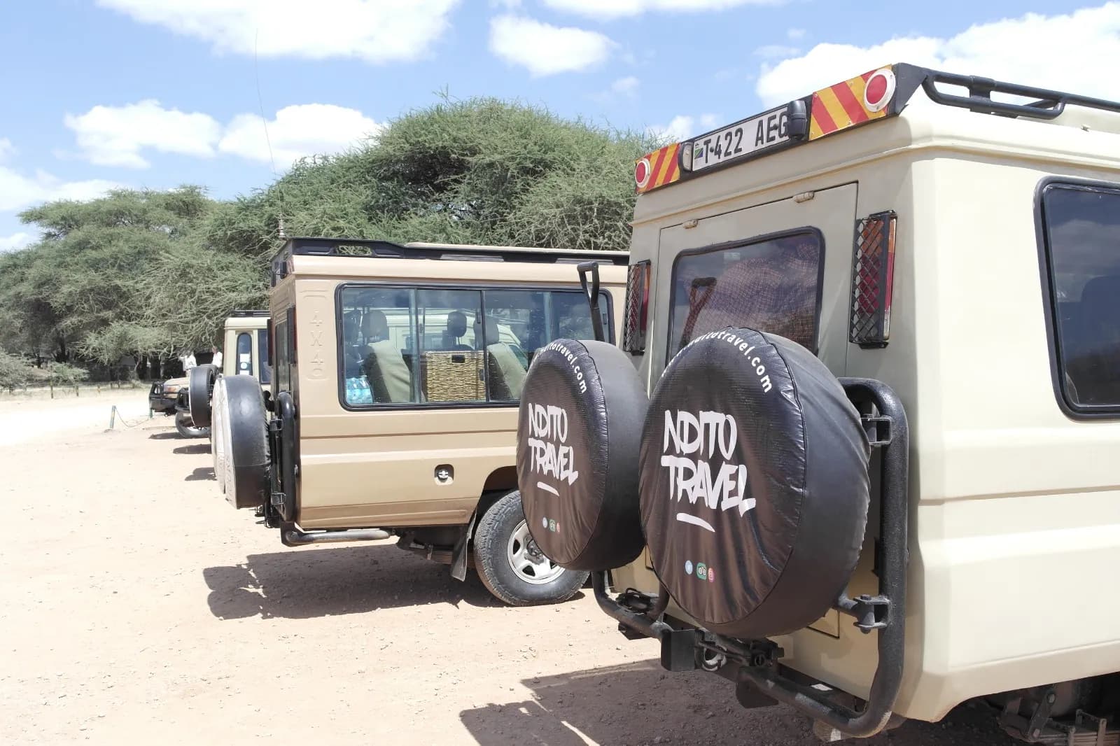 Ndito Travel safari fleet at sunset